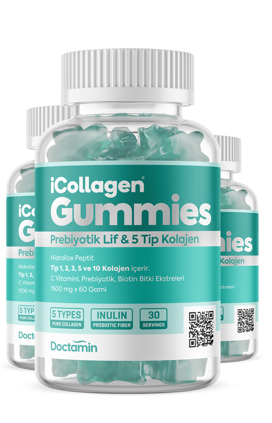 3 Kutu iCollagen® Gummy 5 Tip Kolajen + Prebiyotik