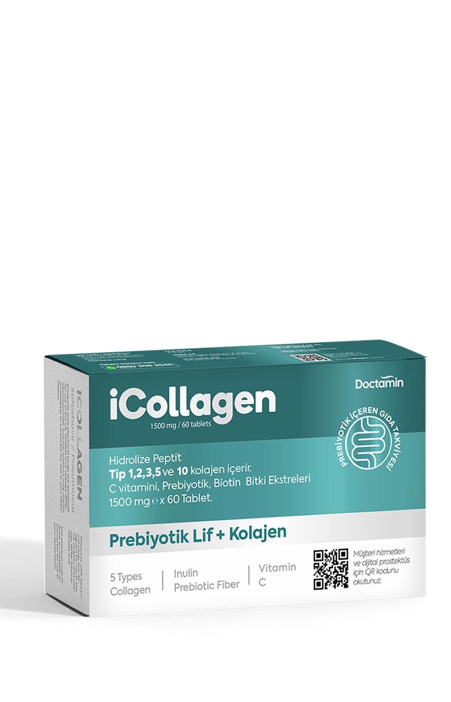 1 Kutu iCollagen® Tablet 5 Tip Kolajen + Prebiyotik