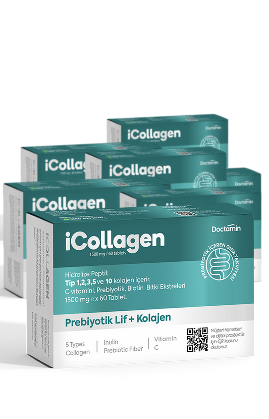 7 Kutu iCollagen® Tablet 5 Tip Kolajen + Prebiyotik